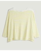 Witte oversized katoenen zeemanstop met lange mouwen Sana