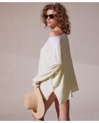 Witte oversized katoenen zeemanstop met lange mouwen Sana