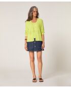 Chaleco Emi amarillo limón con cuello en V