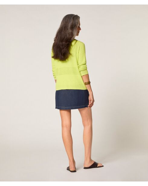 Chaleco Emi amarillo limón con cuello en V