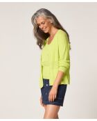 Chaleco Emi amarillo limón con cuello en V