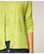 Chaleco Emi amarillo limón con cuello en V