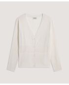 Emi weiße ecrufarbene Weste mit V-Ausschnitt