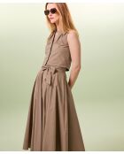 Beige hemd zonder mouwen van katoen Sade