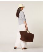 Lichtgrijs vest met V-hals Emi