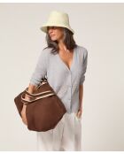 Lichtgrijs vest met V-hals Emi