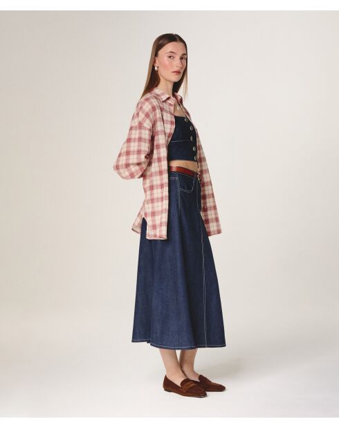 Camisa Soraya de algodón roja