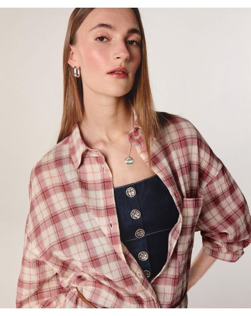 Camisa Soraya de algodón roja