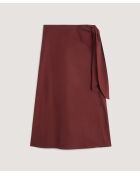 Keiko weiß-roter burgunderfarbener Baumwollrock