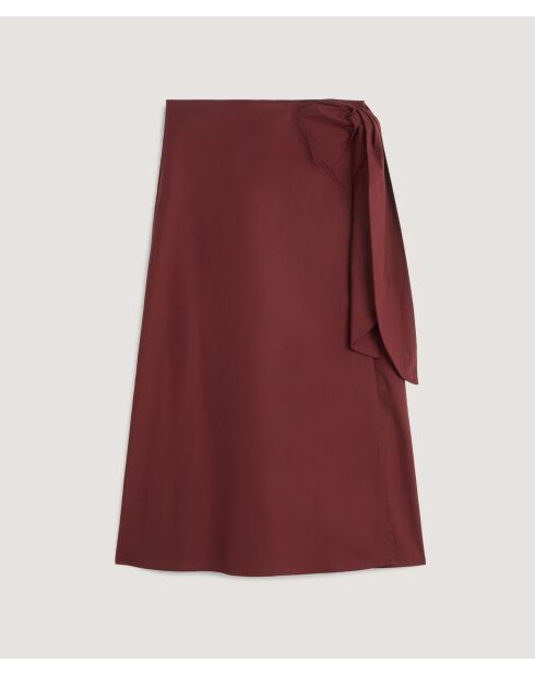 Keiko weiß-roter burgunderfarbener Baumwollrock