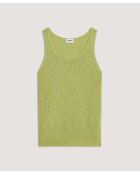 Wafa hellgrünes geripptes Tanktop