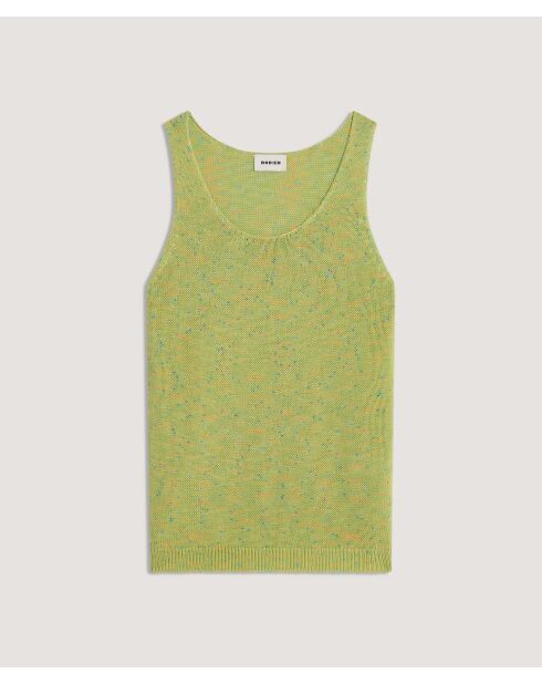 Wafa hellgrünes geripptes Tanktop