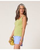 Wafa hellgrünes geripptes Tanktop