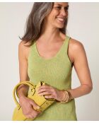 Wafa hellgrünes geripptes Tanktop