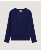 Marineblaue Weste Emi mit V-Ausschnitt