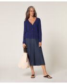 Marineblaue Weste Emi mit V-Ausschnitt