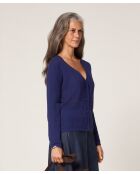 Marineblaue Weste Emi mit V-Ausschnitt