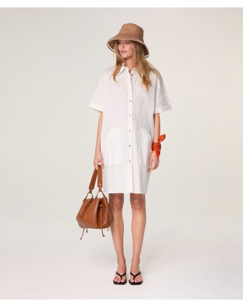 Weißes Baumwollkleid Katya