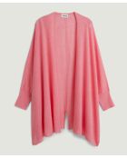 Gilet flou ouvert Ayo rose pêche