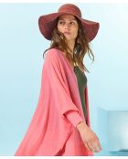 Gilet flou ouvert Ayo rose pêche