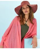 Gilet flou ouvert Ayo rose pêche