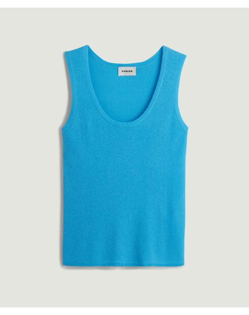 Blaues geripptes Tanktop Asha