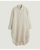 Robe chemise en lin Kadija beige