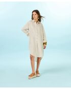Robe chemise en lin Kadija beige