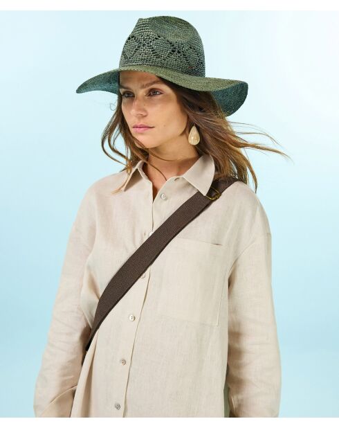 Robe chemise en lin Kadija beige