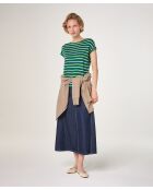 T-Shirt manches courtes Raye en coton Dasy vert bouteille