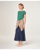 T-Shirt manches courtes Raye en coton Dasy vert bouteille