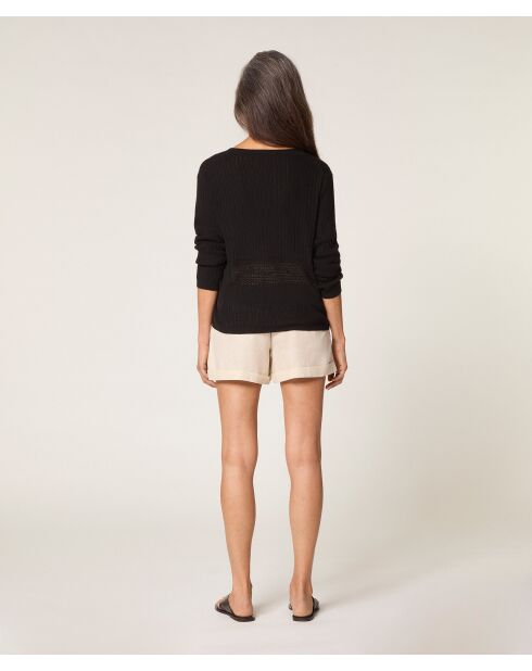 Emi zwart vest met v-hals