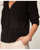 Emi schwarze Weste mit V-Ausschnitt