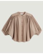 Camisa holgada Zuri de algodón beige