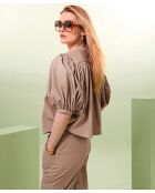 Camisa holgada Zuri de algodón beige