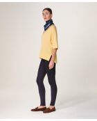 Pull en laine col V manches courtes Mei jaune