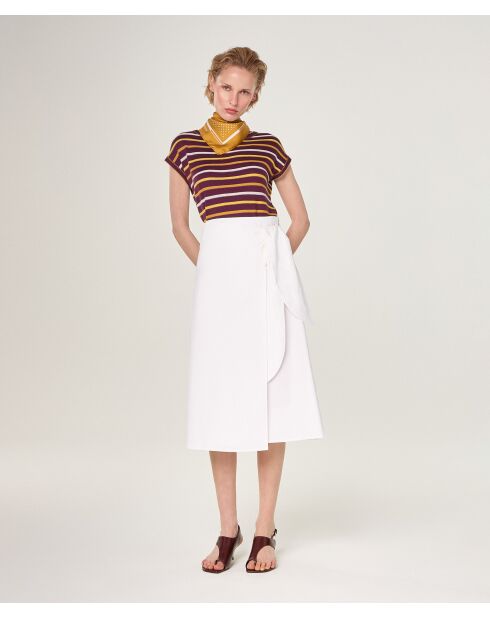 Jupe en coton Keiko blanc