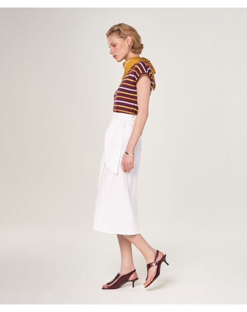 Jupe en coton Keiko blanc