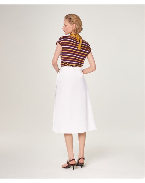 Jupe en coton Keiko blanc