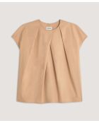 Top Daria in cotone marrone moka