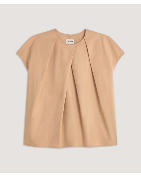 Top Daria in cotone marrone moka