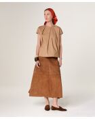 Top Daria in cotone marrone moka