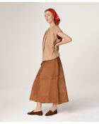 Top Daria in cotone marrone moka