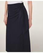 Keiko marineblauer Baumwollrock