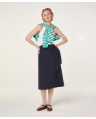 Keiko marineblauer Baumwollrock