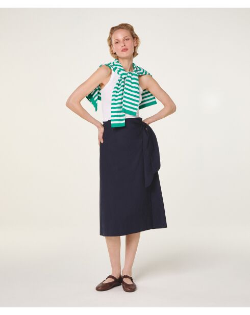 Keiko marineblauer Baumwollrock