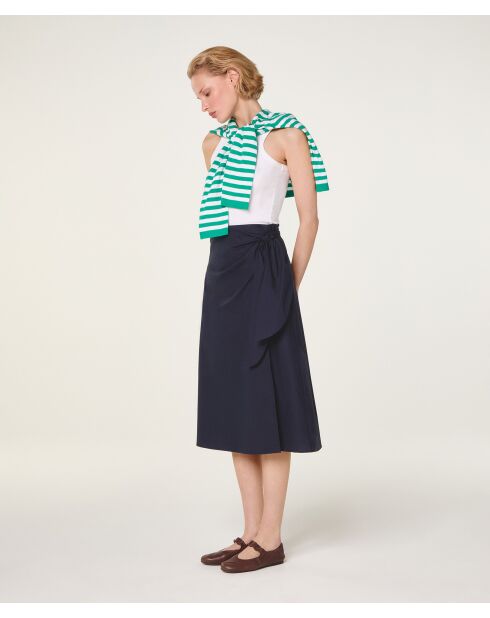 Keiko marineblauer Baumwollrock