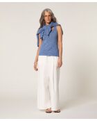 Debardeur côtelé Wafa bleu indigo