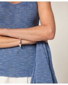 Debardeur côtelé Wafa bleu indigo