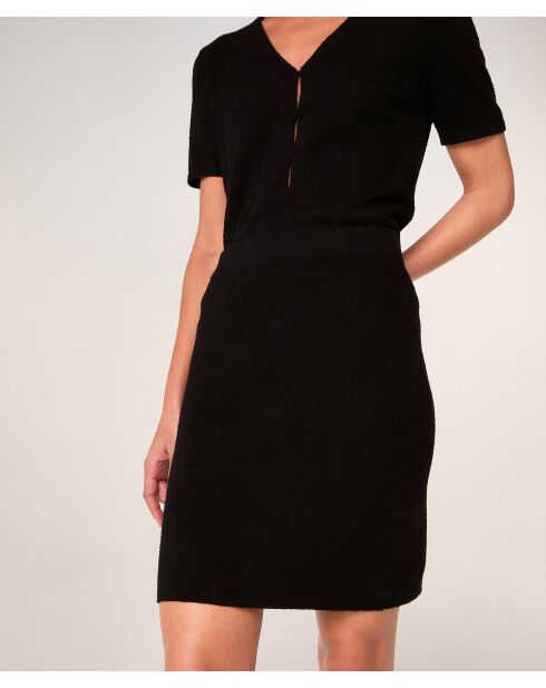 Zwarte korte rok van Binta katoen